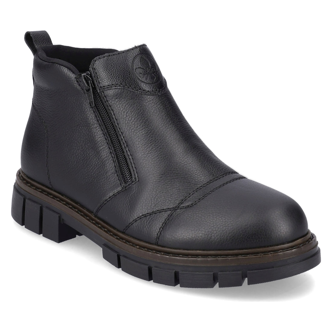 Rieker mens black casual closed booties | Vilbury London