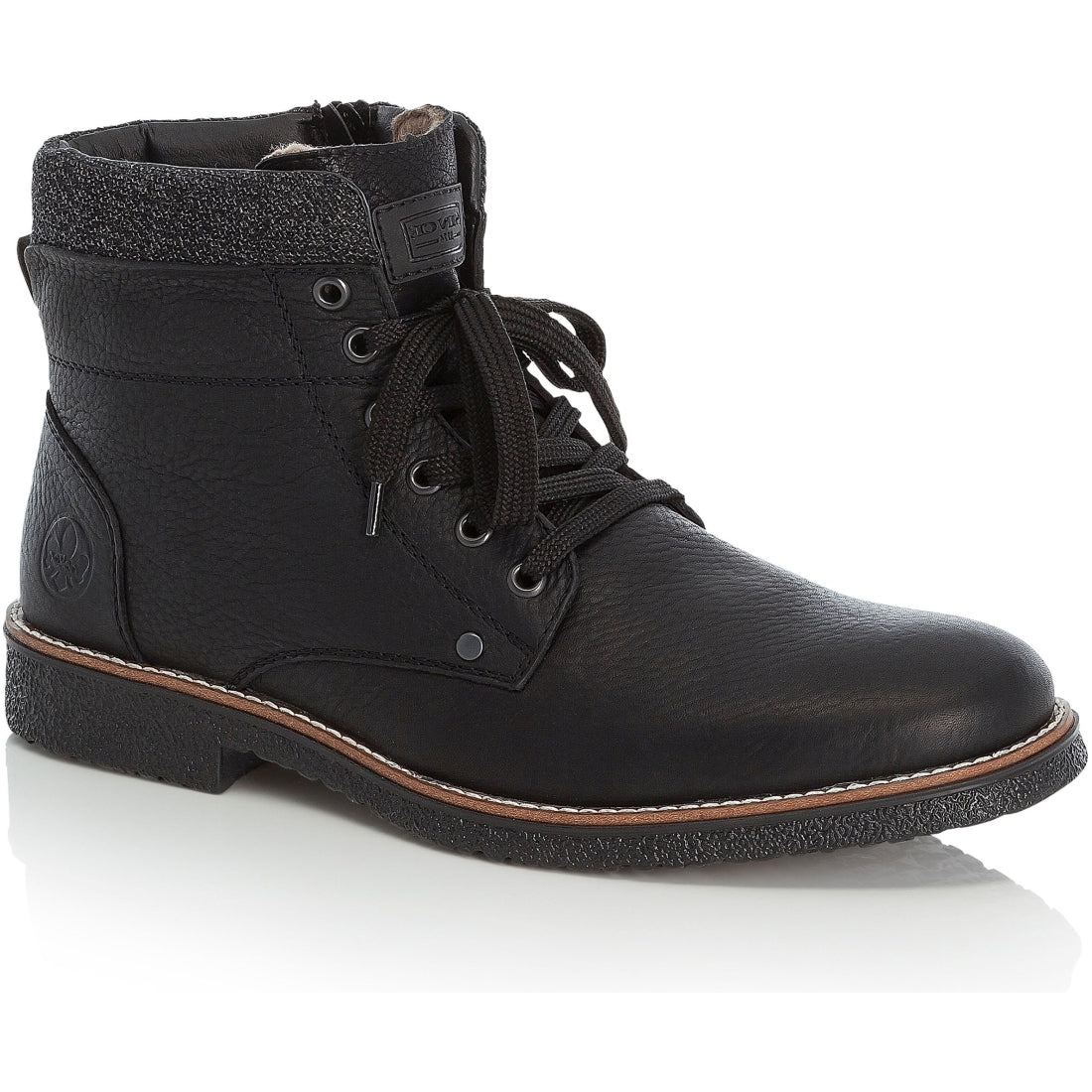 Rieker mens black casual closed booties | Vilbury London