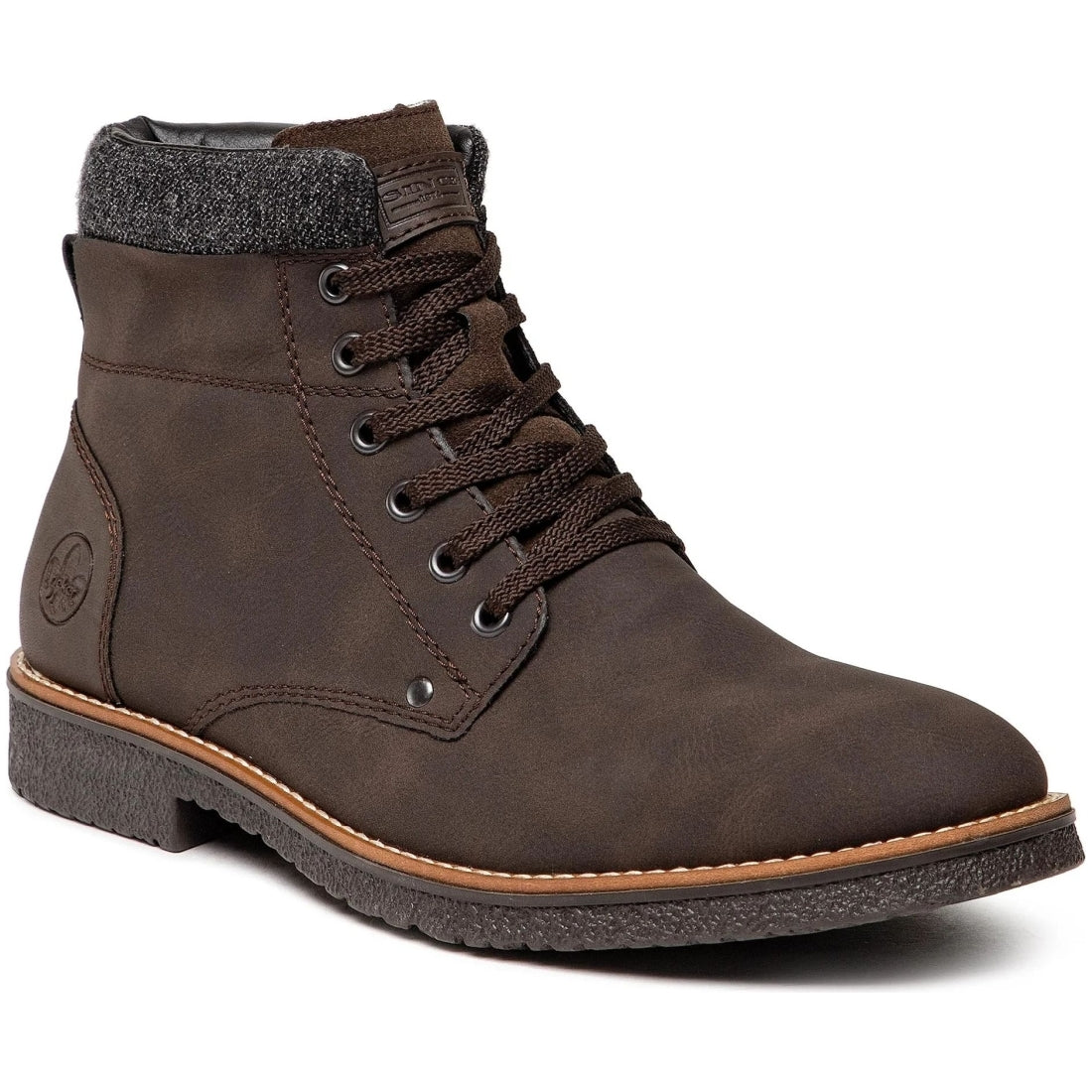 Rieker mens brown casual closed booties | Vilbury London