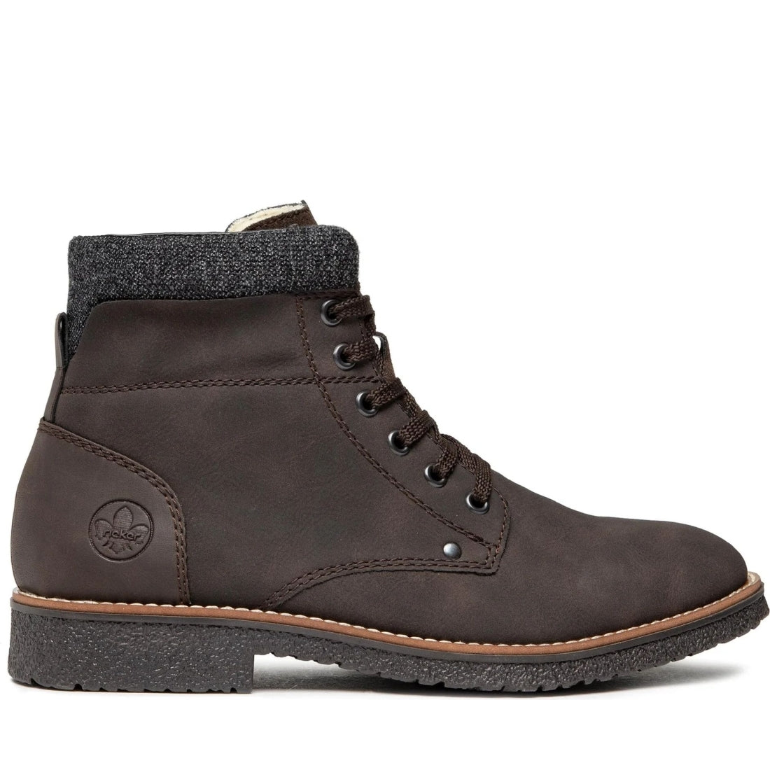 Rieker mens brown casual closed booties | Vilbury London