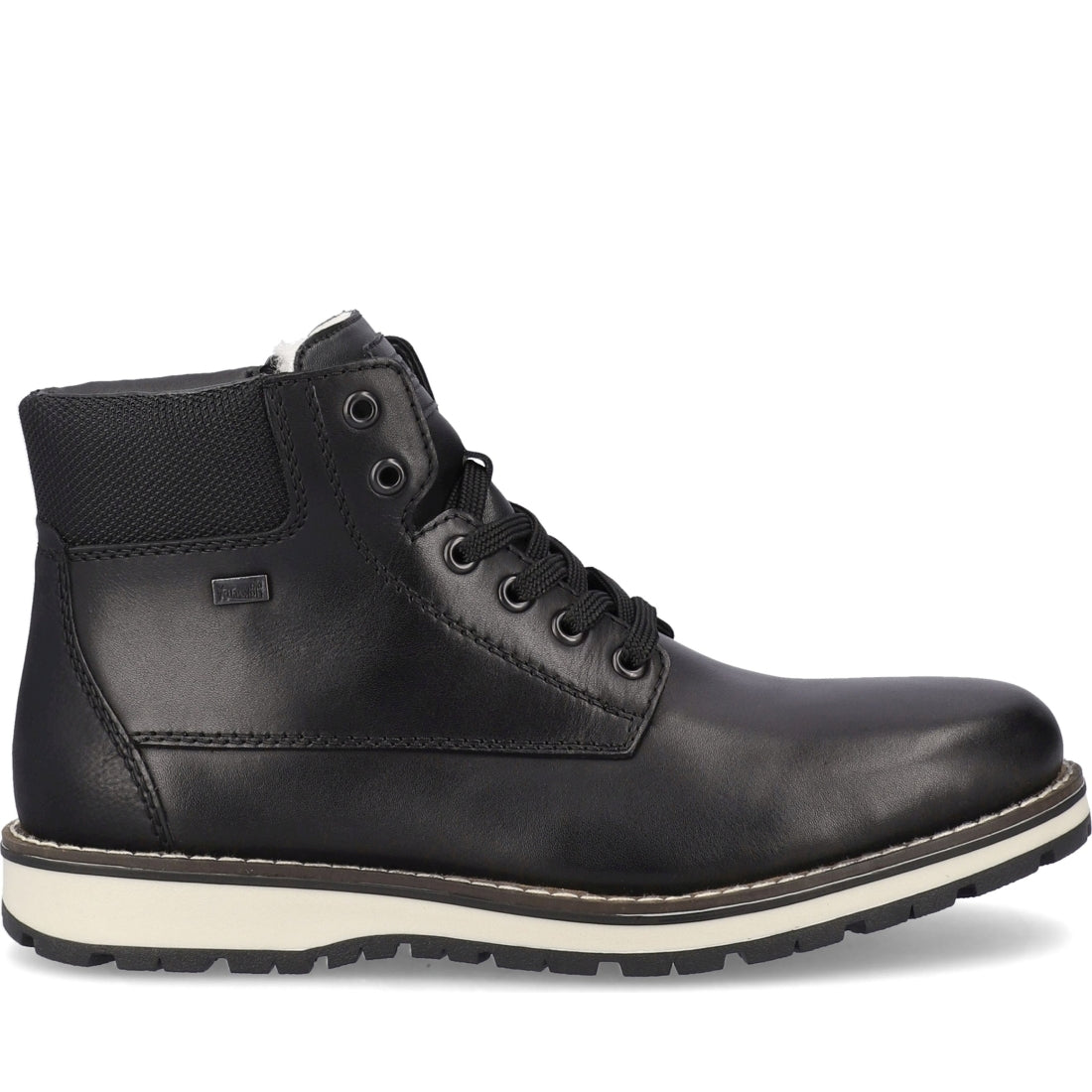 Rieker mens black casual closed booties | Vilbury London