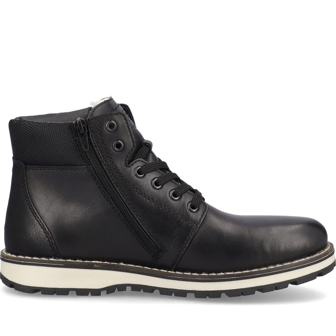 Rieker mens black casual closed booties | Vilbury London