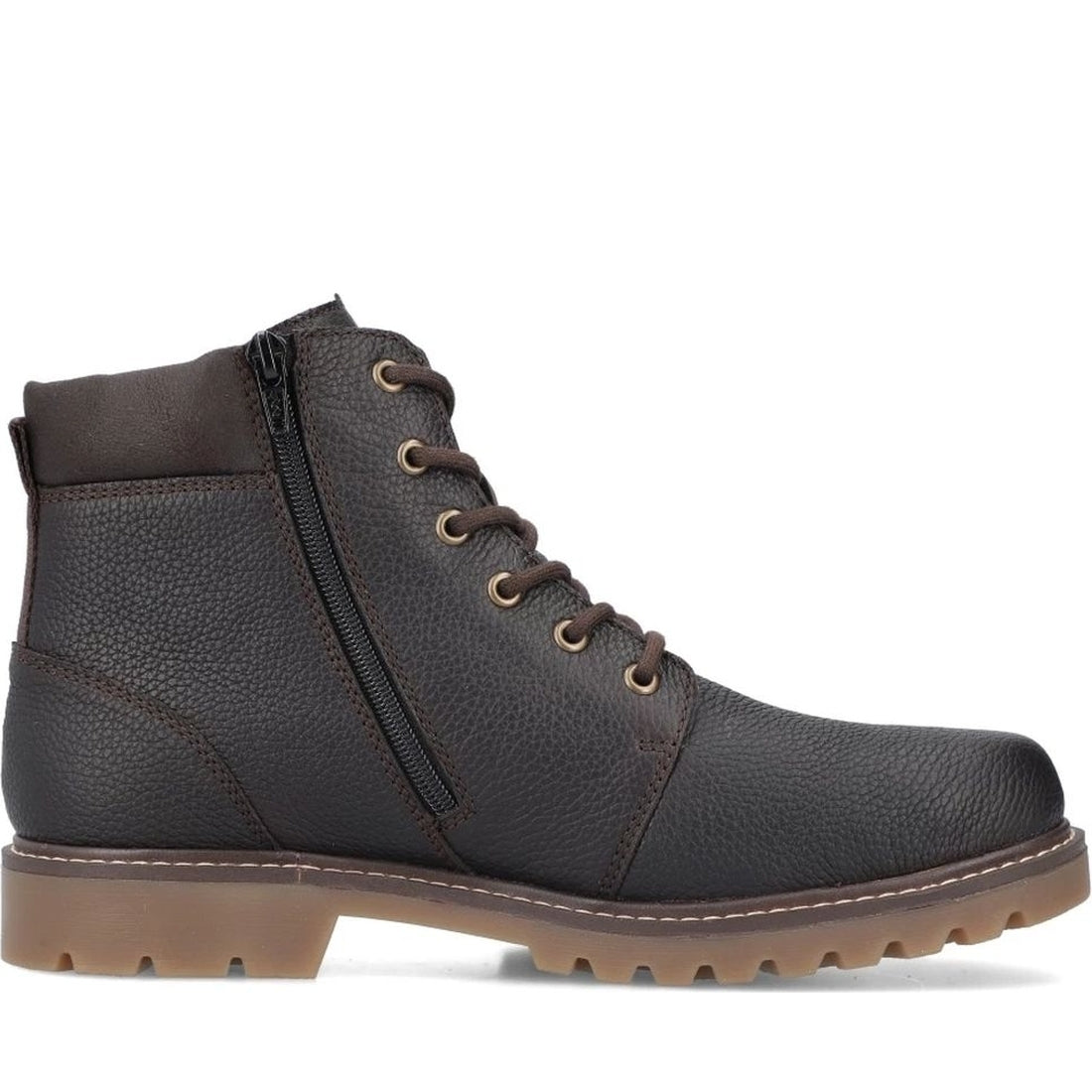 Rieker mens brown casual closed booties | Vilbury London