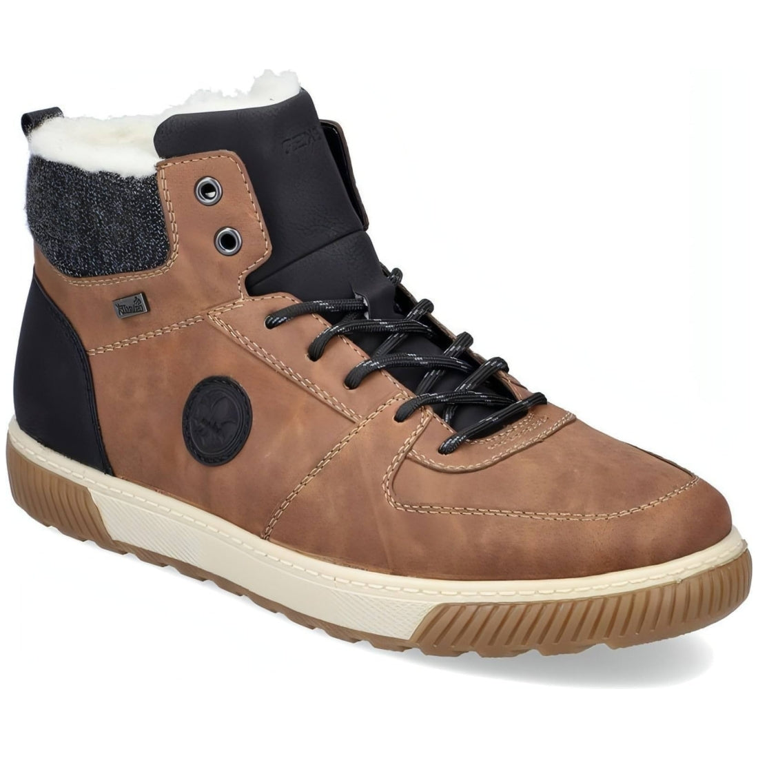 Rieker mens brown casual closed booties | Vilbury London