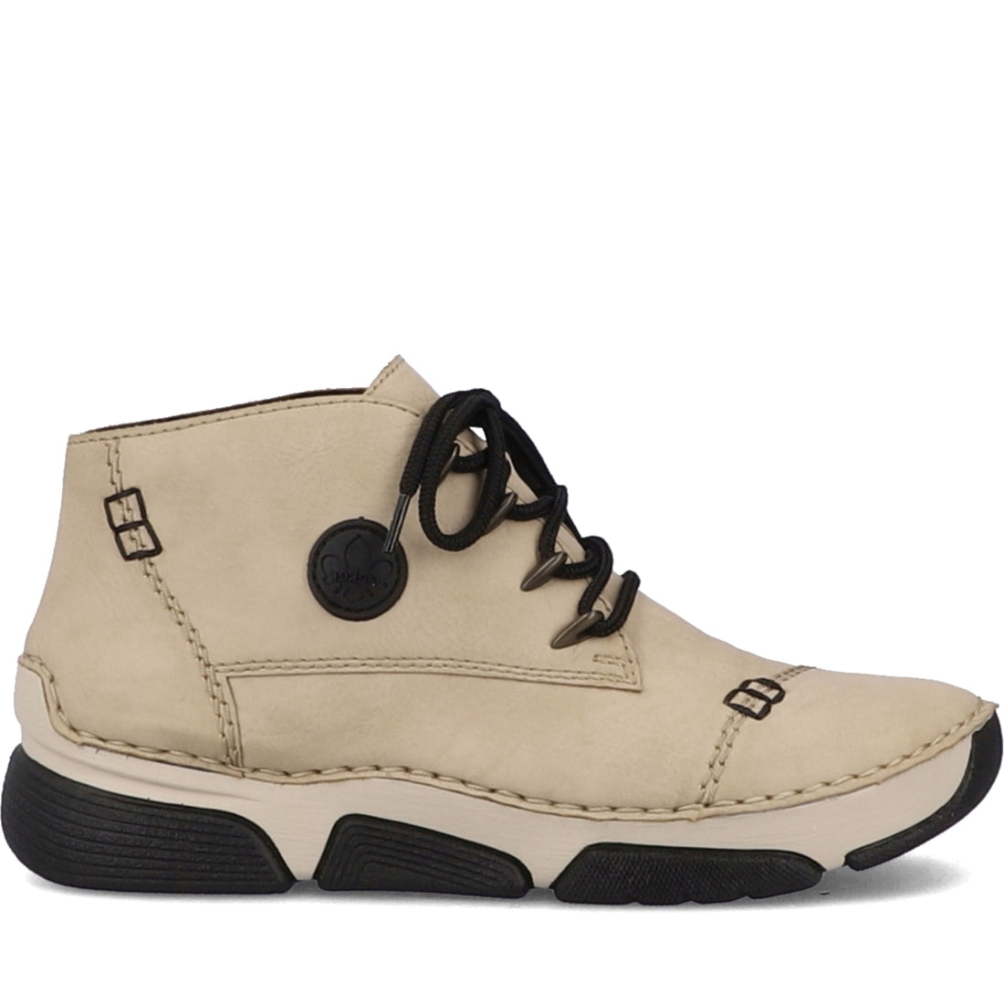 Rieker womens beige casual closed booties | Vilbury London