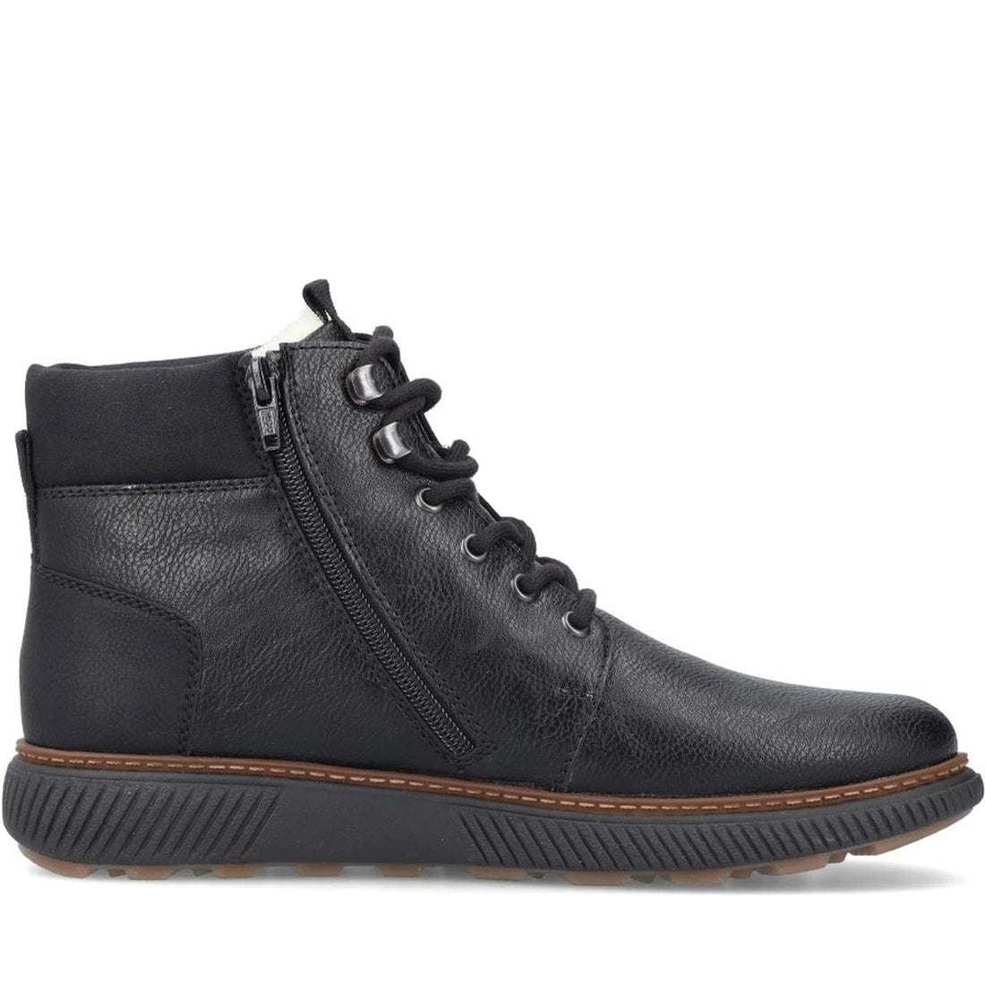 Rieker mens black casual closed booties | Vilbury London