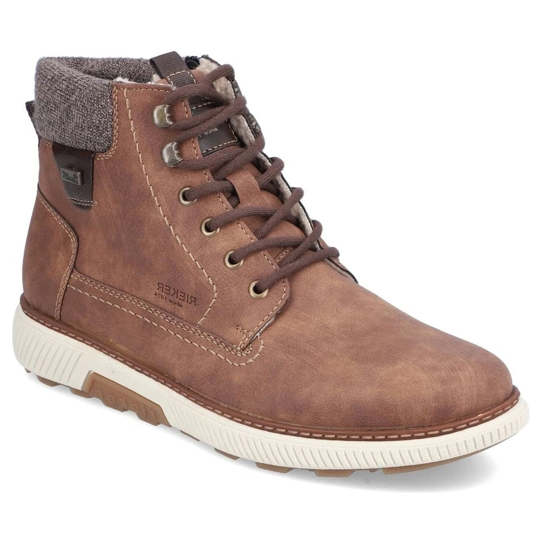 Rieker mens brown casual closed booties | Vilbury London