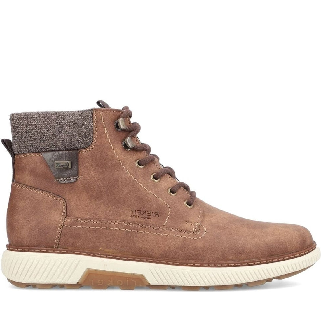 Rieker mens brown casual closed booties | Vilbury London