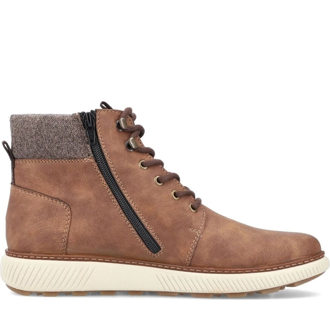 Rieker mens brown casual closed booties | Vilbury London