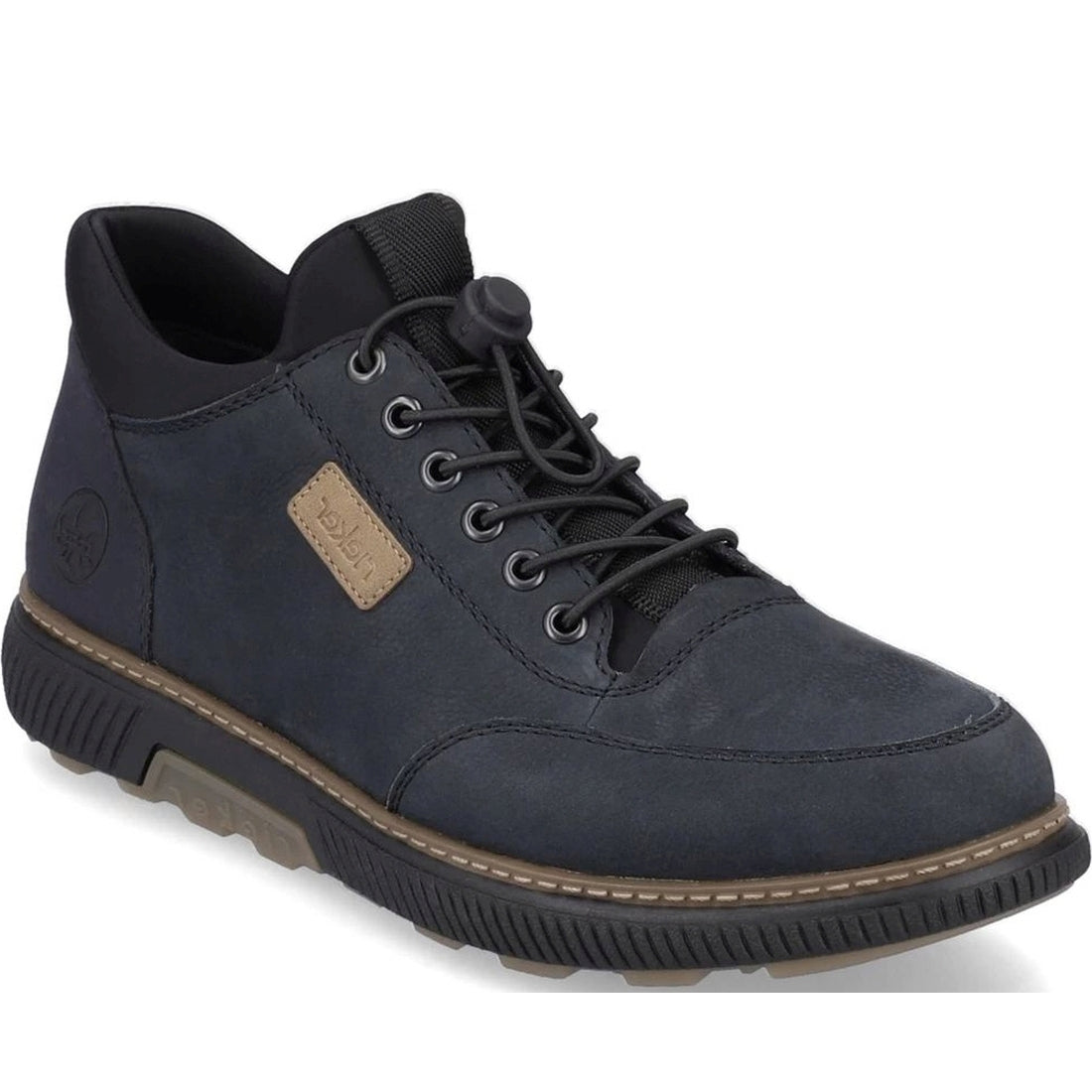 Rieker mens blue casual closed booties | Vilbury London