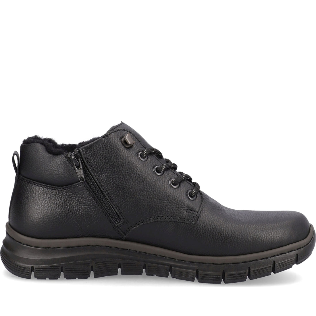 Rieker mens black casual closed booties | Vilbury London