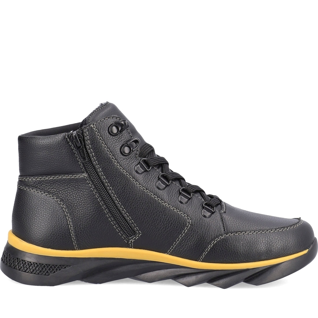 Rieker mens black casual closed booties | Vilbury London