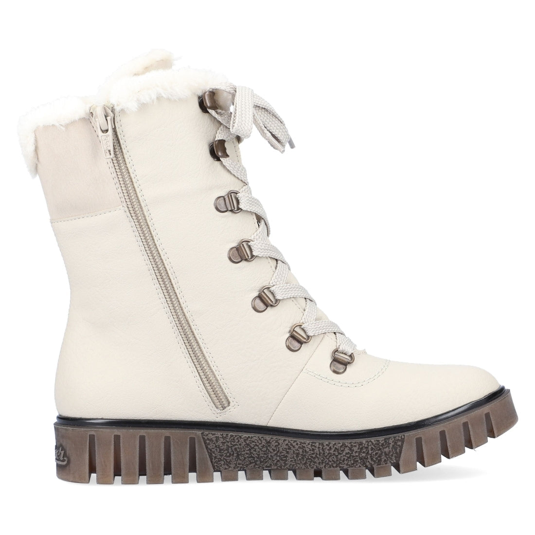 Rieker womens beige casual closed booties | Vilbury London