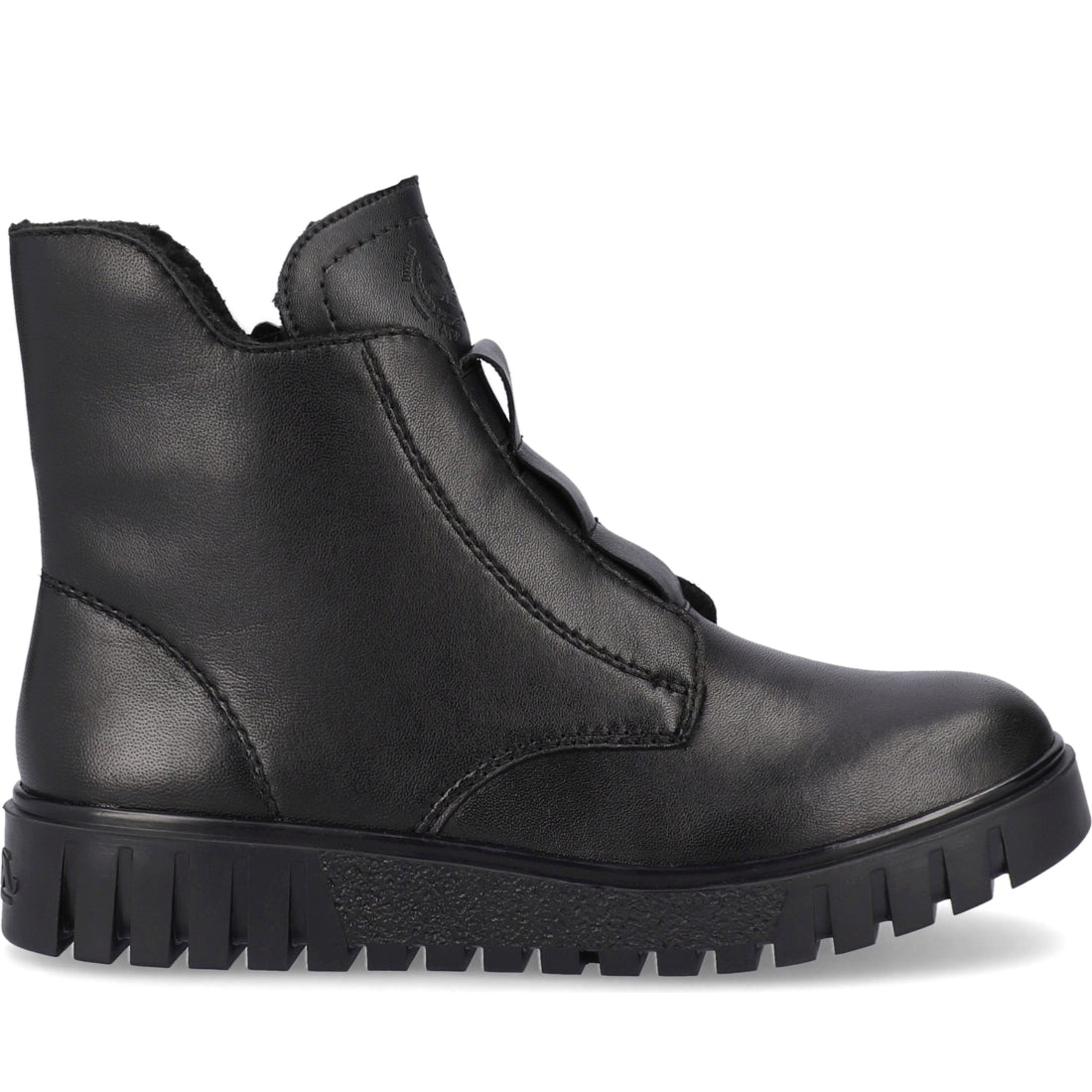 Rieker womens black casual closed booties | Vilbury London