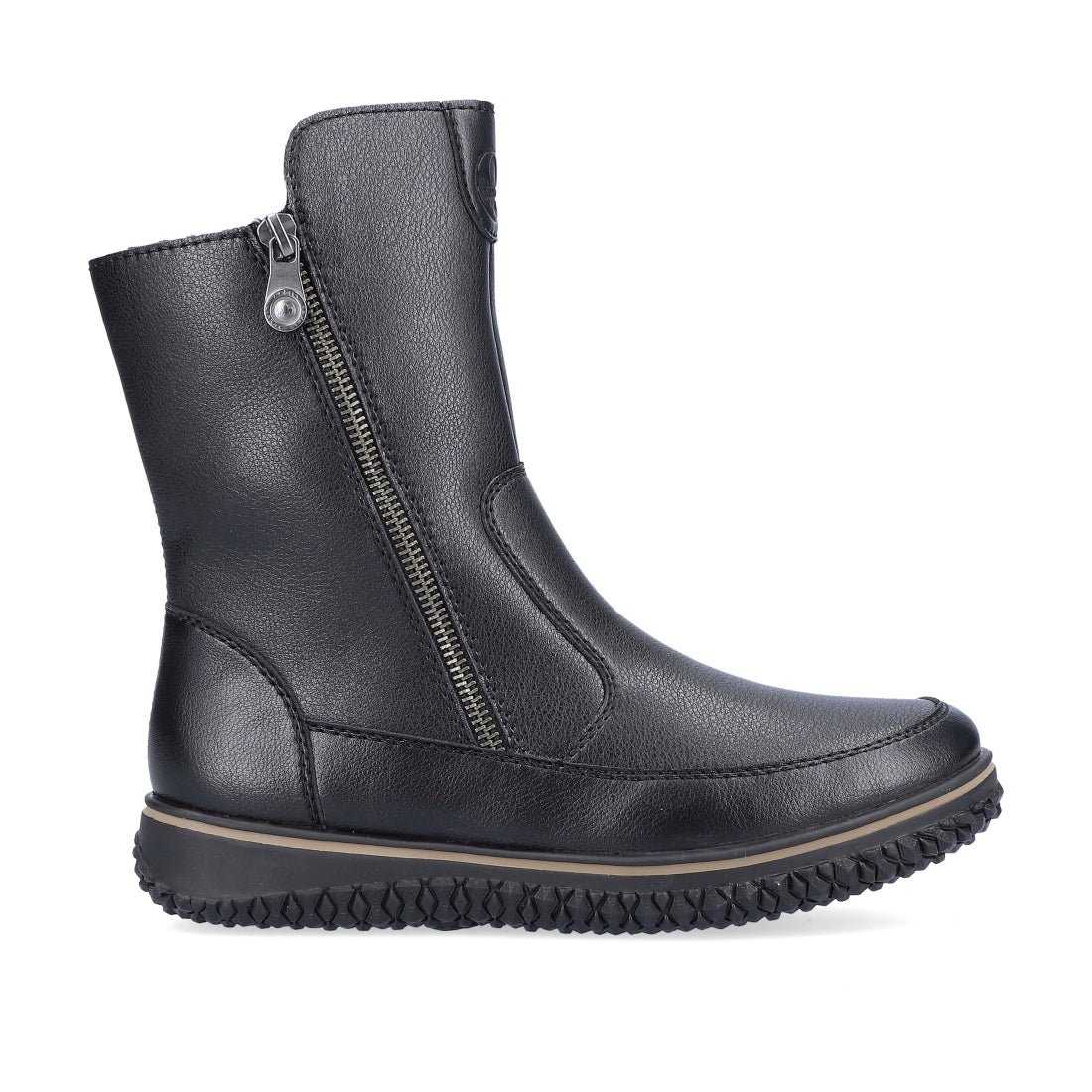 Rieker womens black casual closed booties | Vilbury London