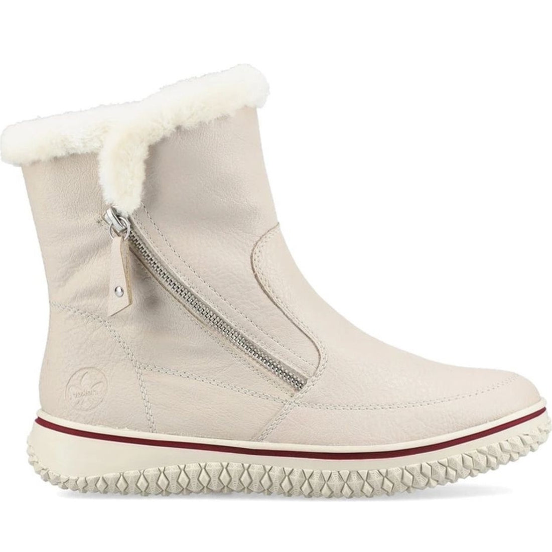 Rieker womens beige casual closed booties | Vilbury London