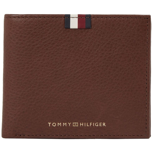 Tommy Hilfiger mens dark chestnut prem cc/coin wallets | Vilbury London