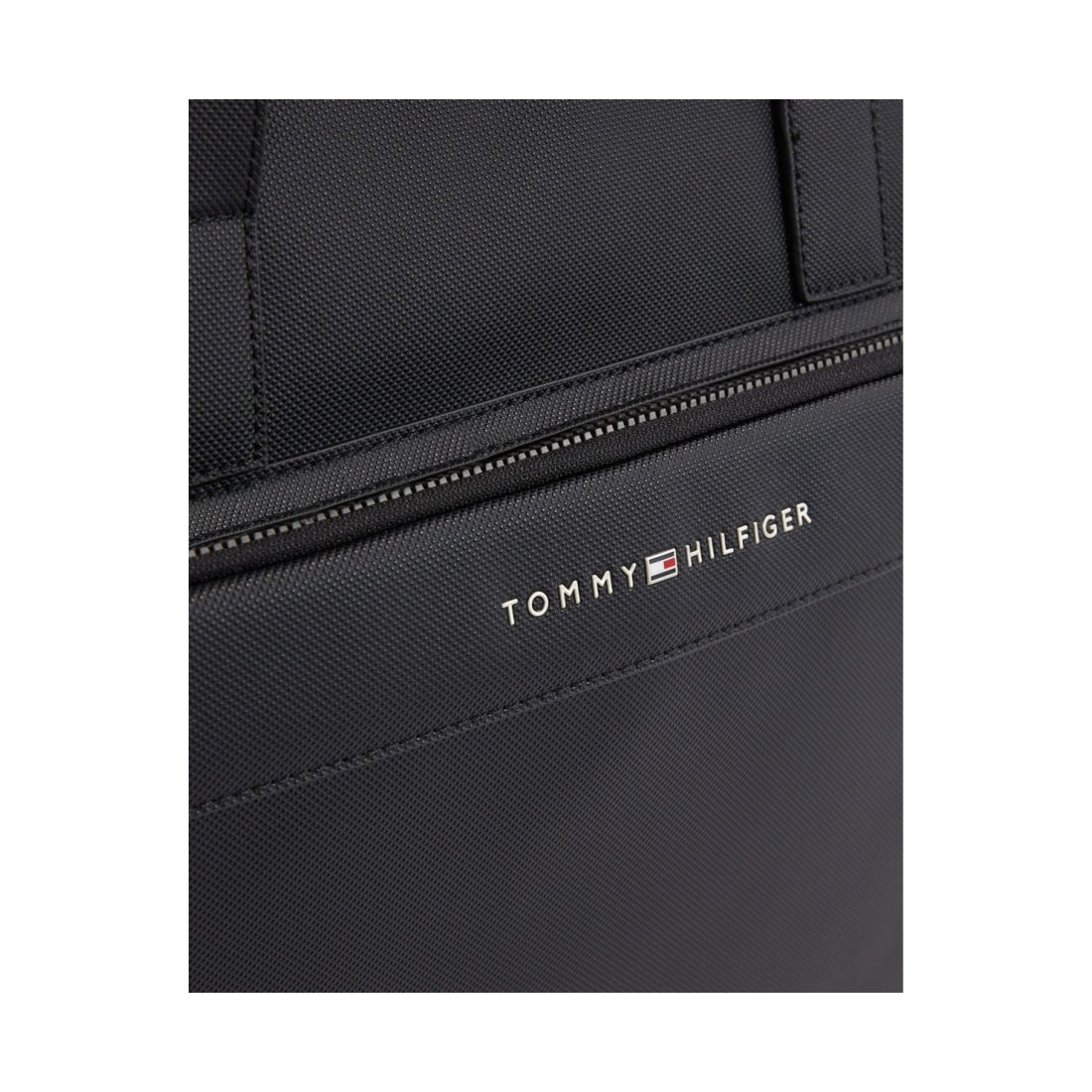 Tommy Hilfiger mens black pique duffle | Vilbury London