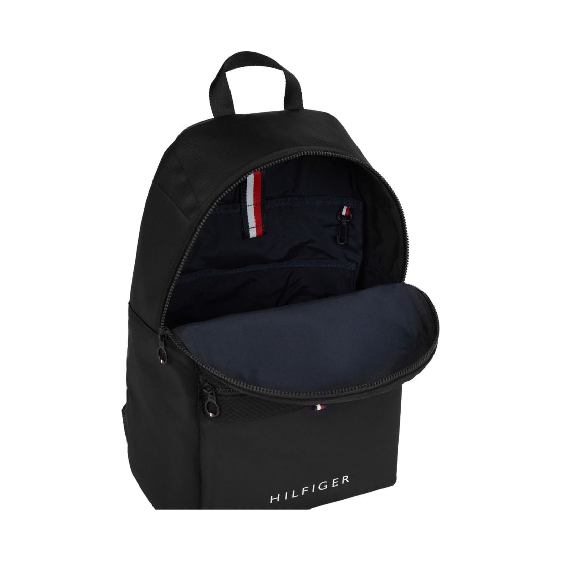 Tommy Hilfiger mens black skyline backpack | Vilbury London