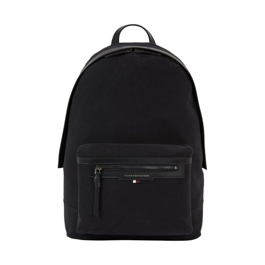 Tommy Hilfiger mens black classic prep backpack | Vilbury London