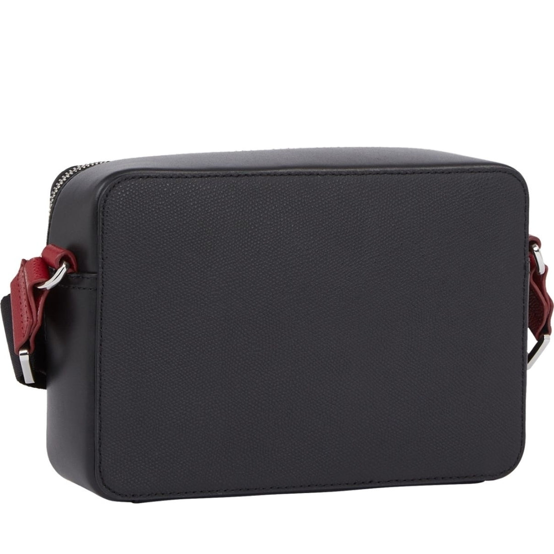 Tommy Hilfiger mens black structured camera bag | Vilbury London