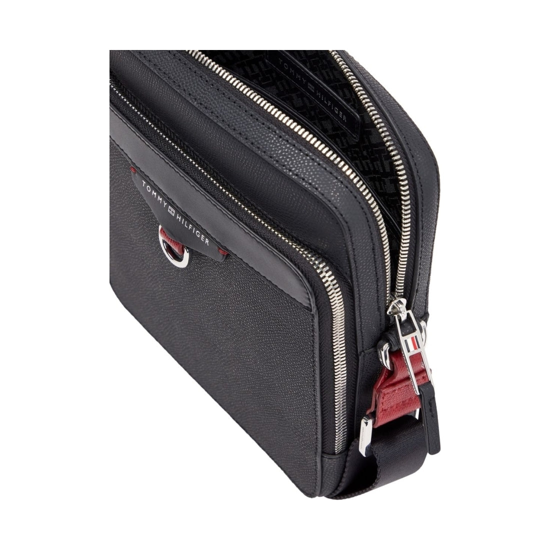 Tommy Hilfiger mens black struc slim reporter | Vilbury London