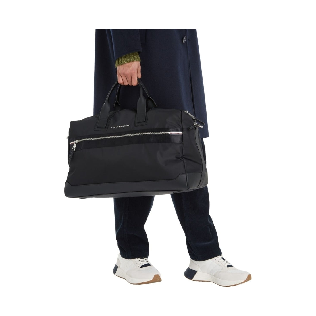 Tommy Hilfiger mens black elevated duffle | Vilbury London