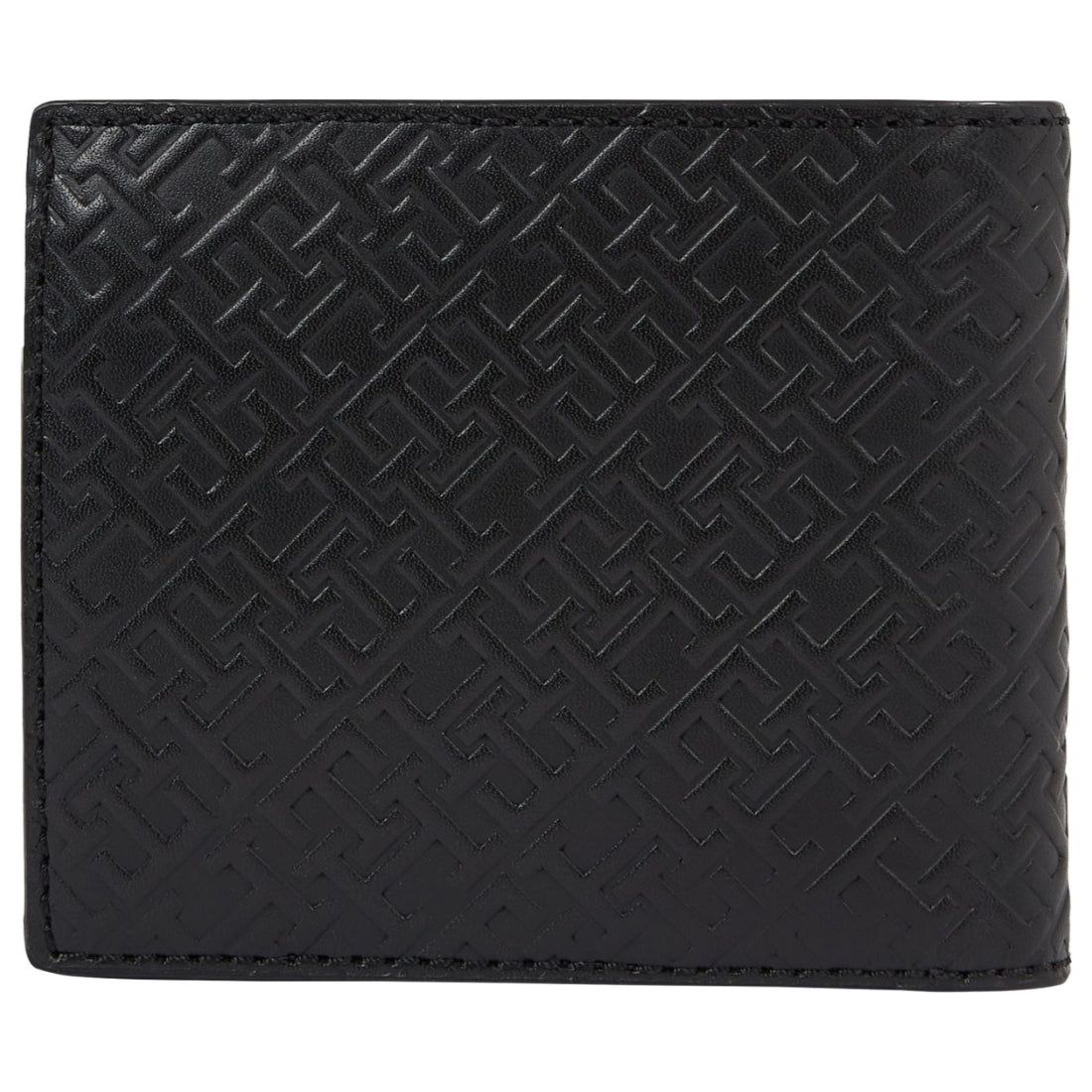 Tommy Hilfiger mens black monogram cc/coin wallets | Vilbury London