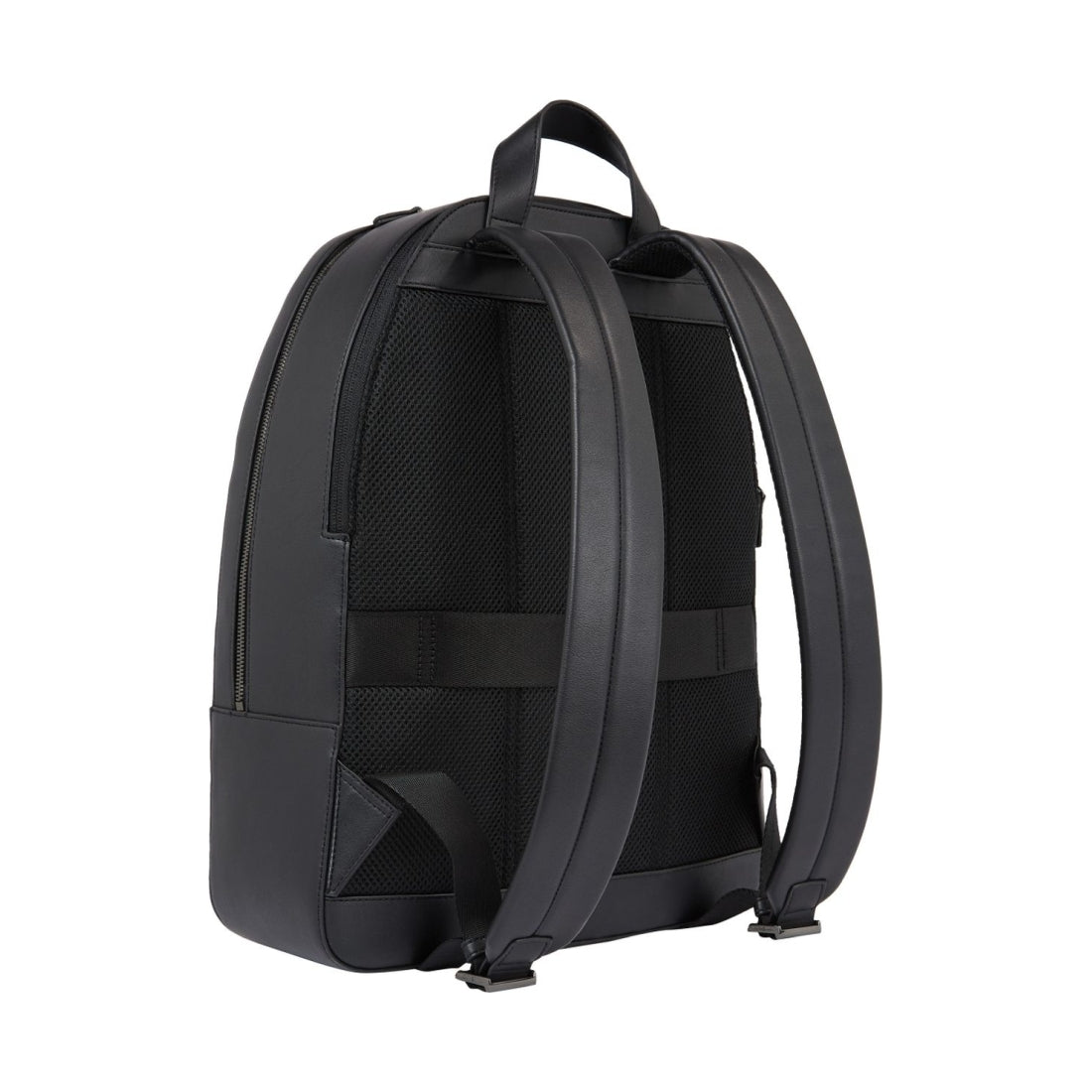 Tommy Hilfiger mens black monogram backpack | Vilbury London