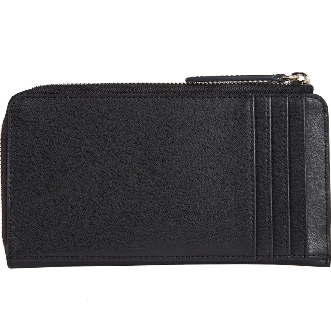 Tommy Hilfiger womens black feminine large slim wallet | Vilbury London