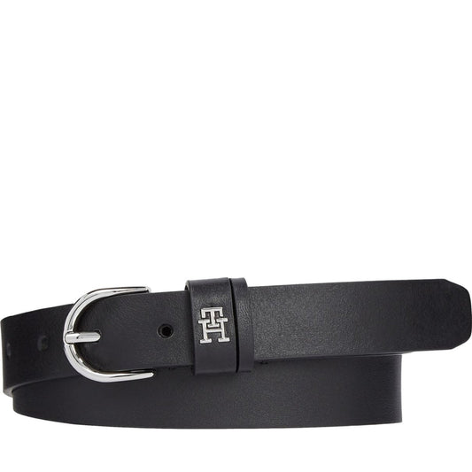 Tommy Hilfiger womens black timeless 2.5 belt | Vilbury London