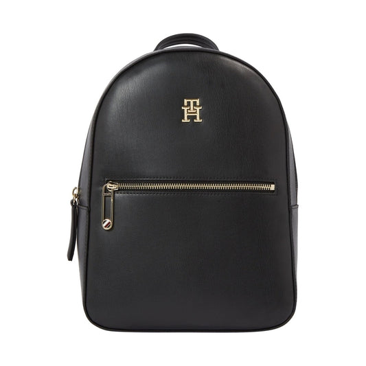 Tommy Hilfiger womens black iconic backpack | Vilbury London