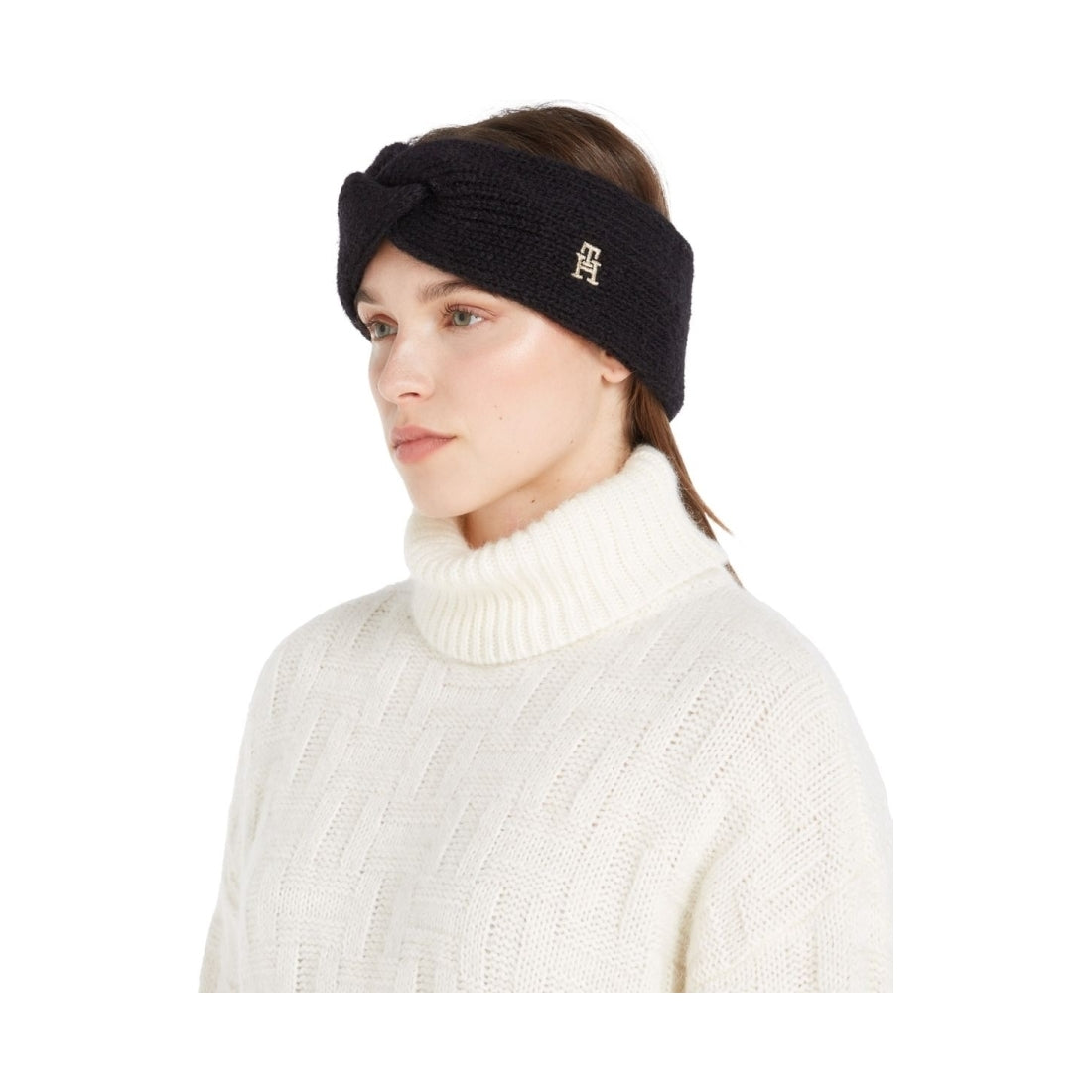 Tommy Hilfiger womens black timeless headband cap | Vilbury London