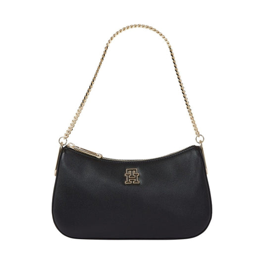 Tommy Hilfiger womens black timeless shoulder bag chain | Vilbury London