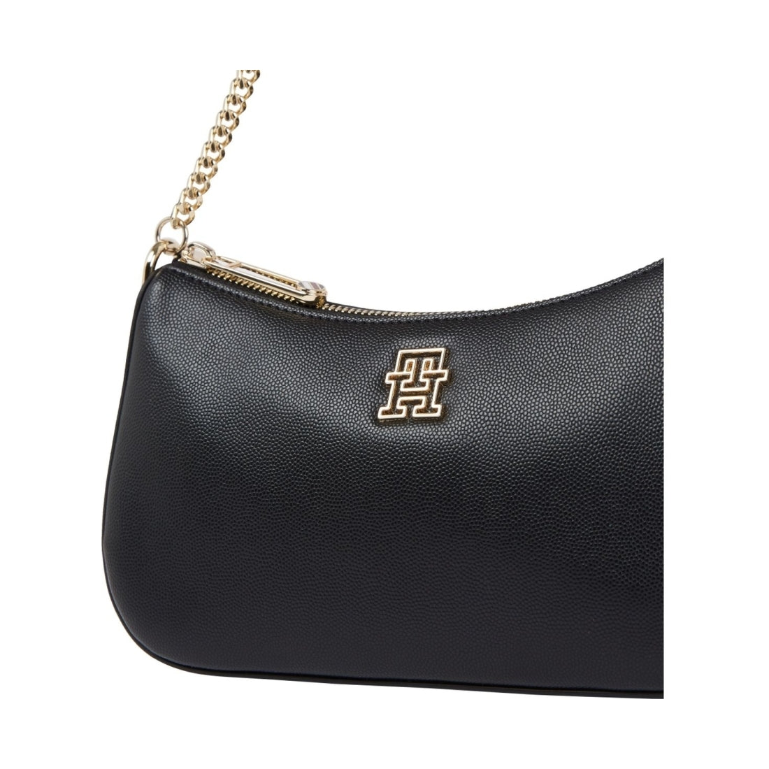 Tommy Hilfiger womens black timeless shoulder bag chain | Vilbury London