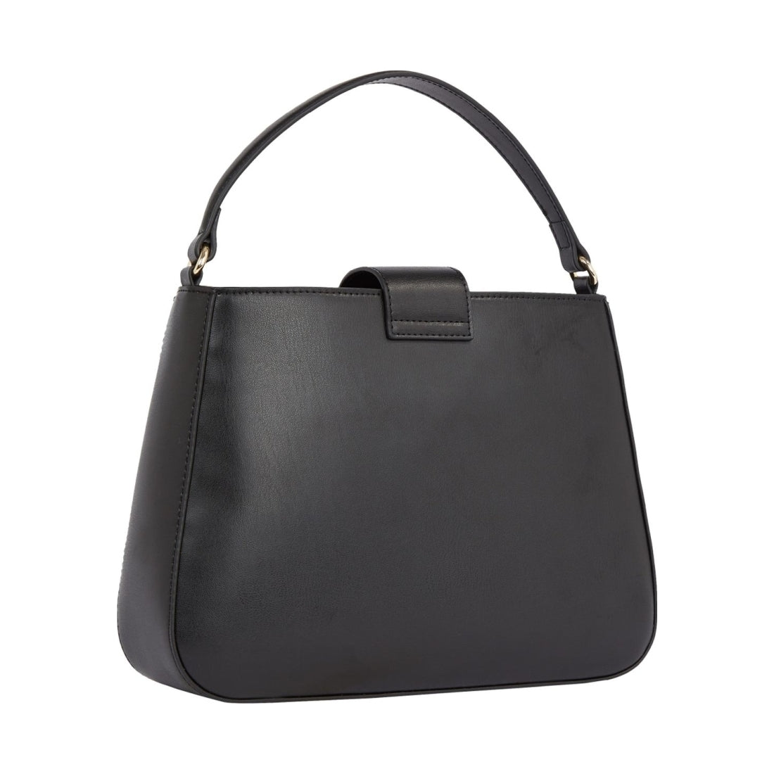Tommy Hilfiger womens black luxe satchel | Vilbury London