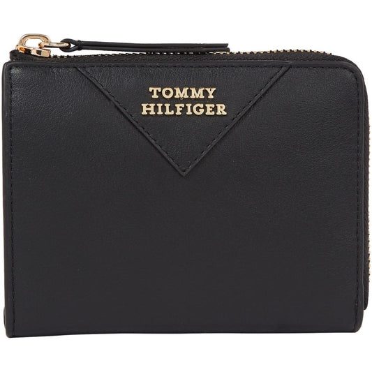 Tommy Hilfiger womens black crest med wallets | Vilbury London