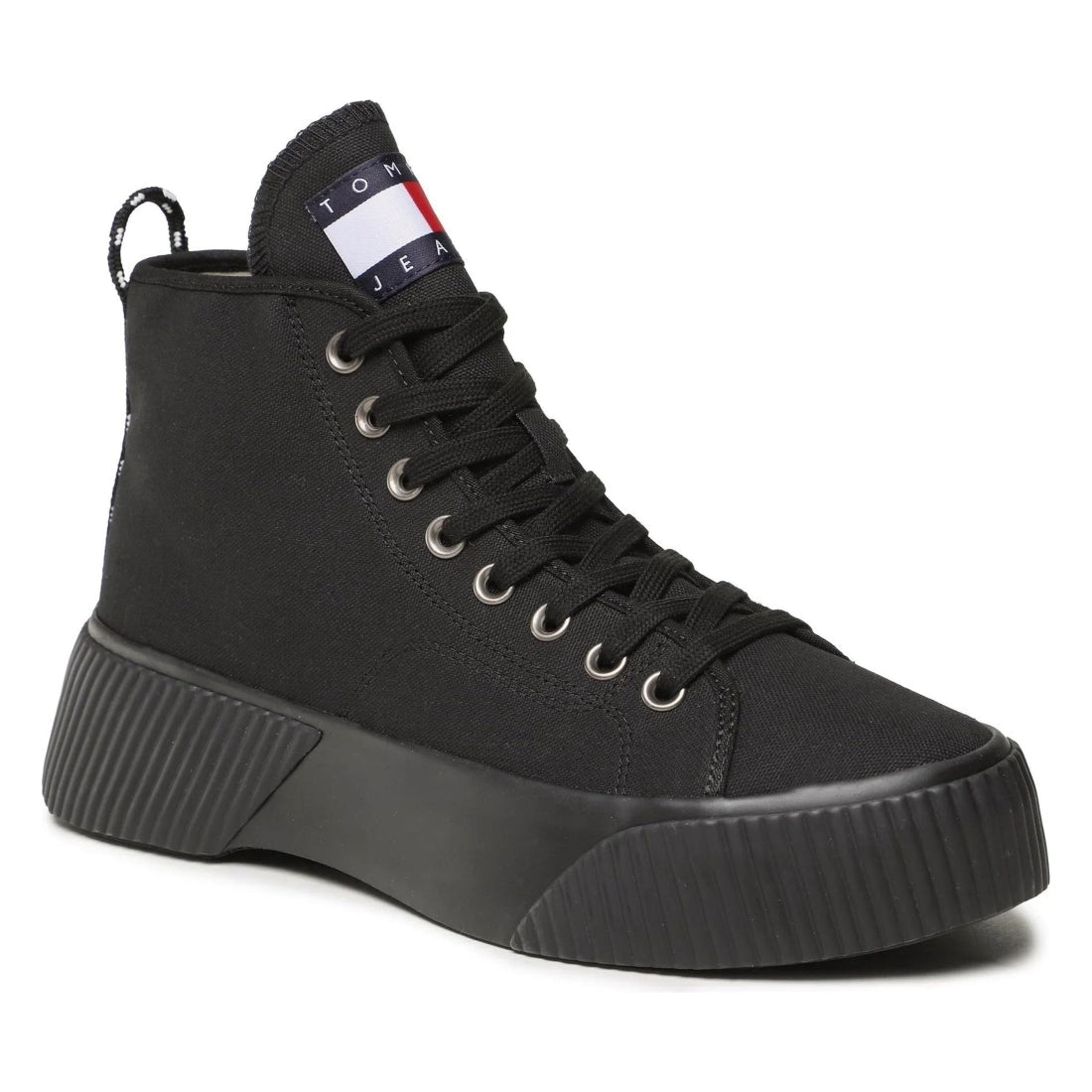 Tommy Jeans mens black platform booties | Vilbury London