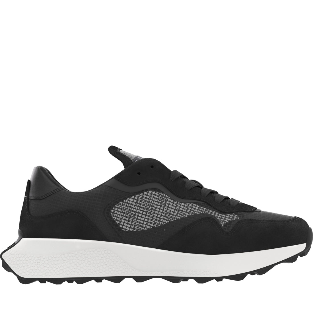 Tommy Jeans mens black translucent runner | Vilbury London