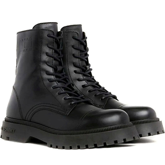 Tommy Jeans mens black casual boot | Vilbury London