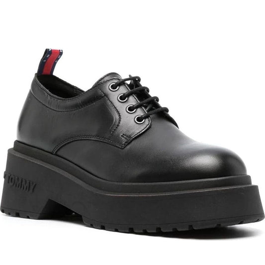 Tommy Jeans womens black ava lace up formal | Vilbury London