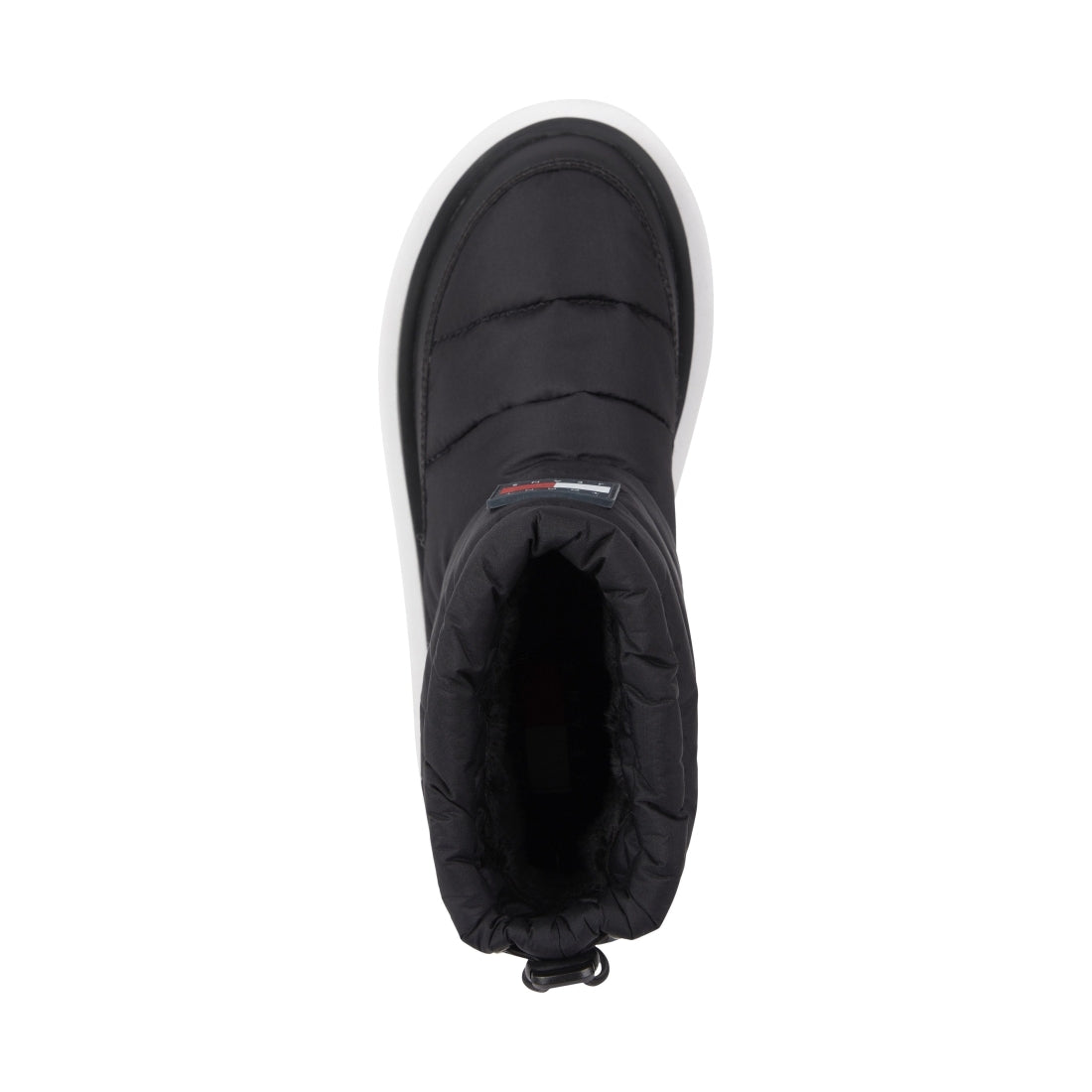 Tommy Jeans womens black padded flat boot | Vilbury London