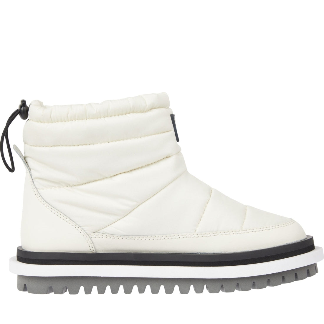 Tommy Jeans womens rich cream padded flat boot | Vilbury London