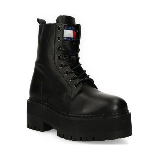 Tommy Jeans womens black boot zip up | Vilbury London