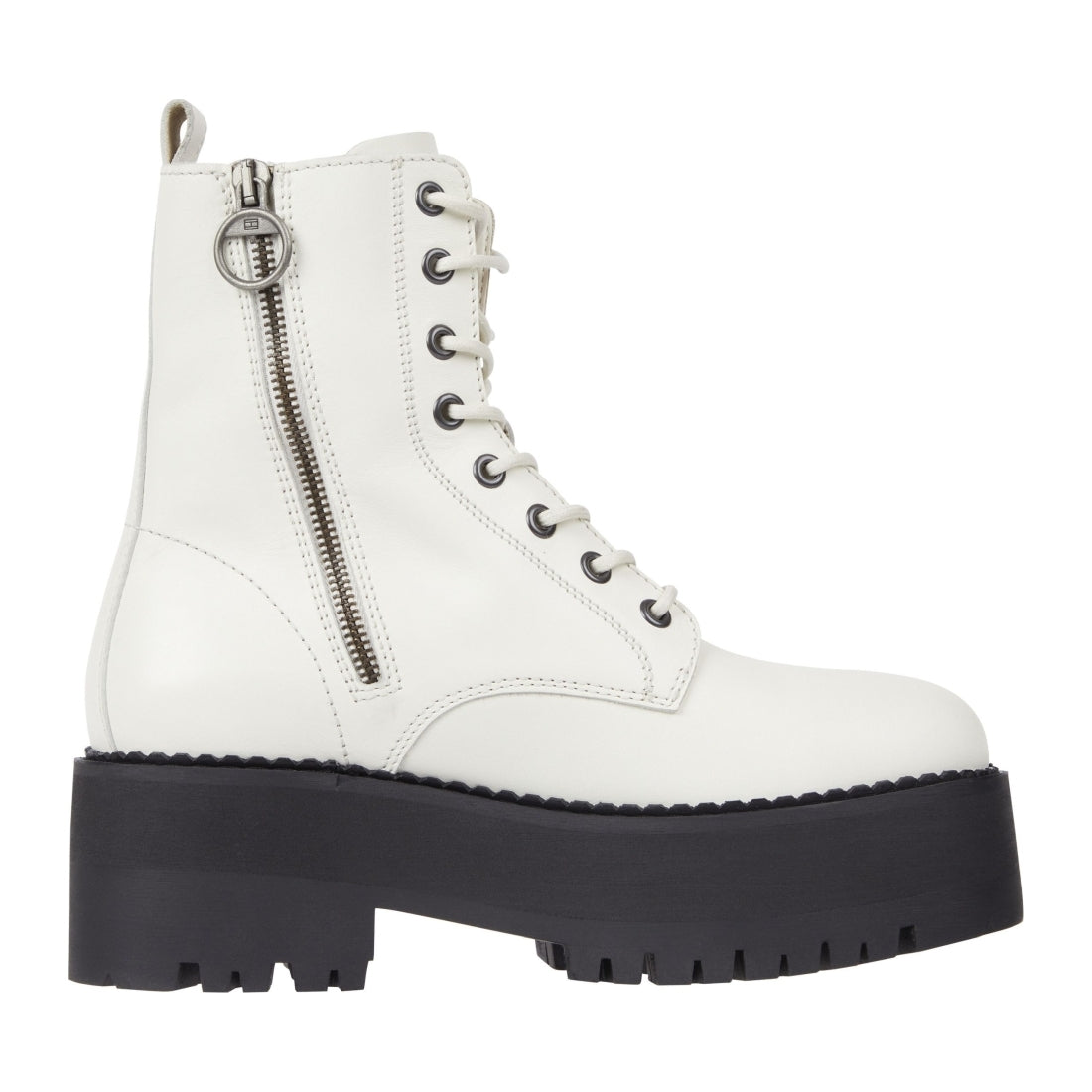 Tommy Jeans womens rich cream boot zip up | Vilbury London