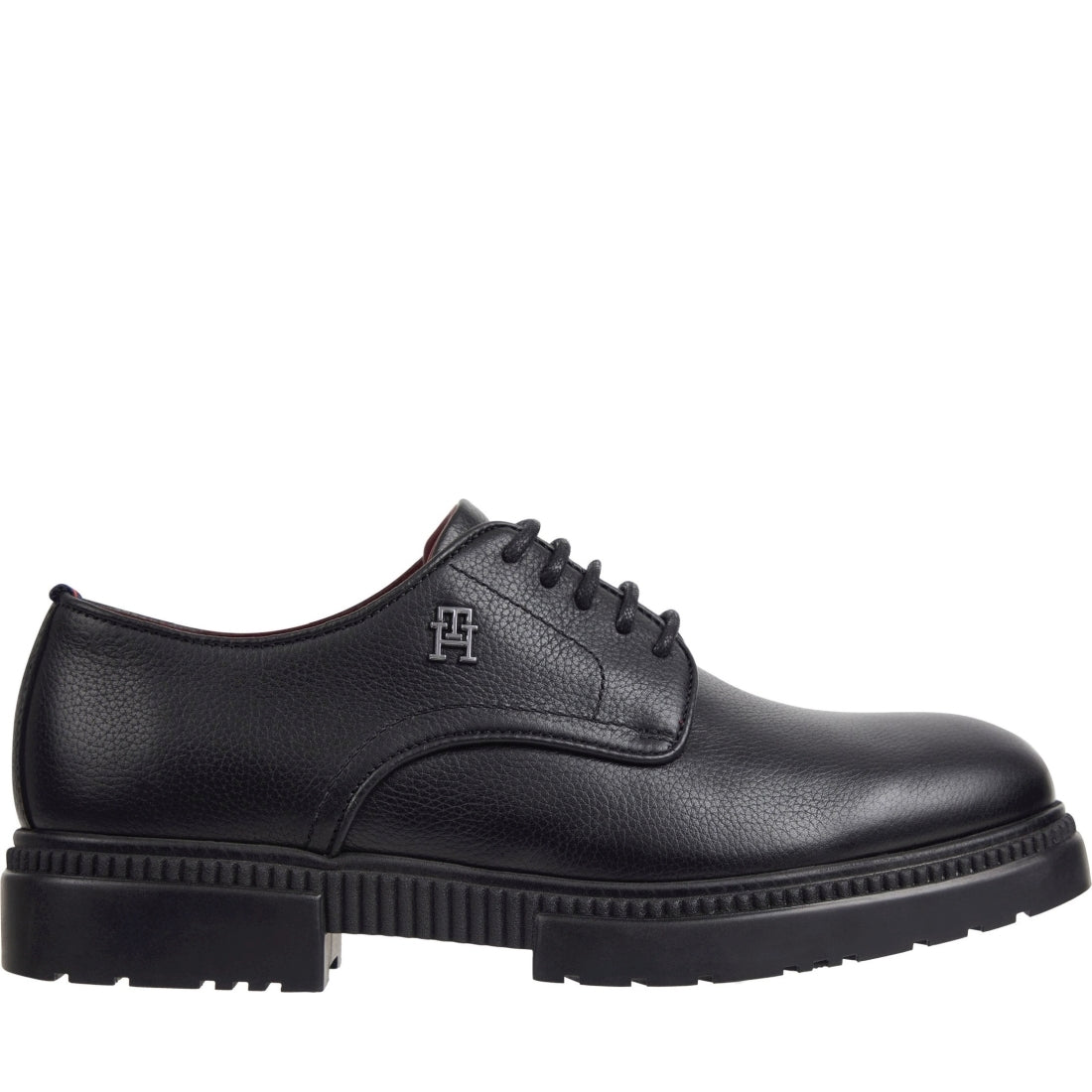 Tommy Hilfiger mens black comfort cleated thermo shoe | Vilbury London