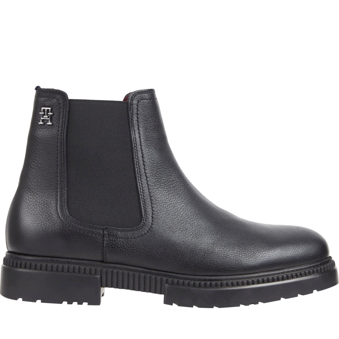 Tommy Hilfiger mens black comfort cleated thermo booties | Vilbury London