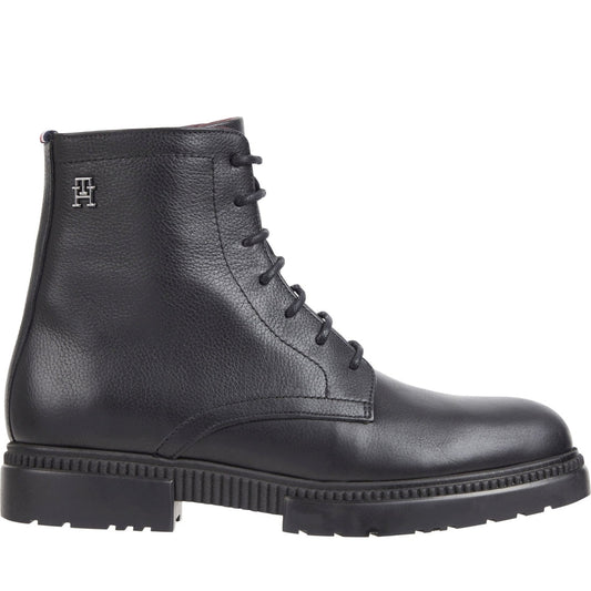 Tommy Hilfiger mens black comfort cleated thermo boot | Vilbury London