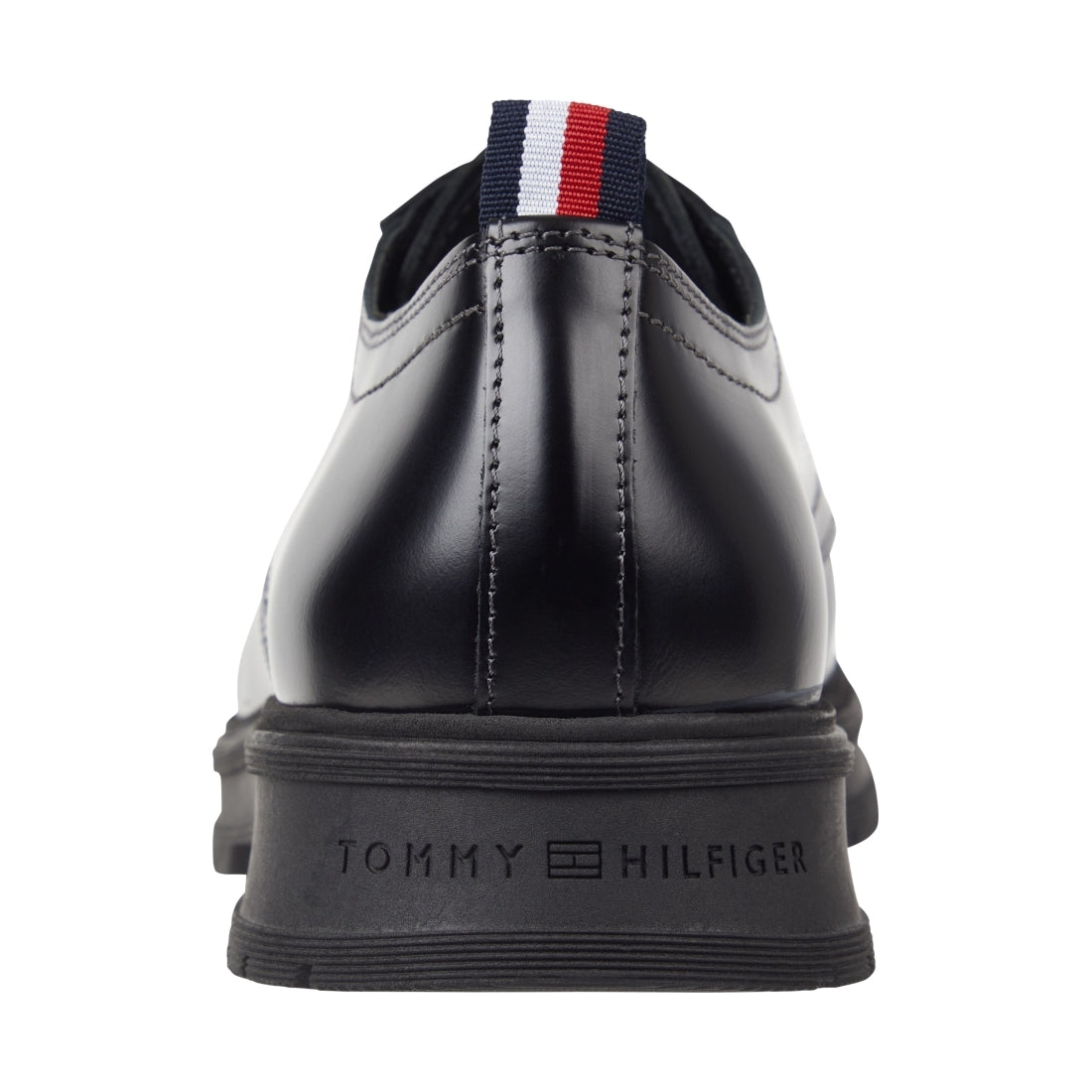 Tommy Hilfiger mens black abrasivato shoe | Vilbury London
