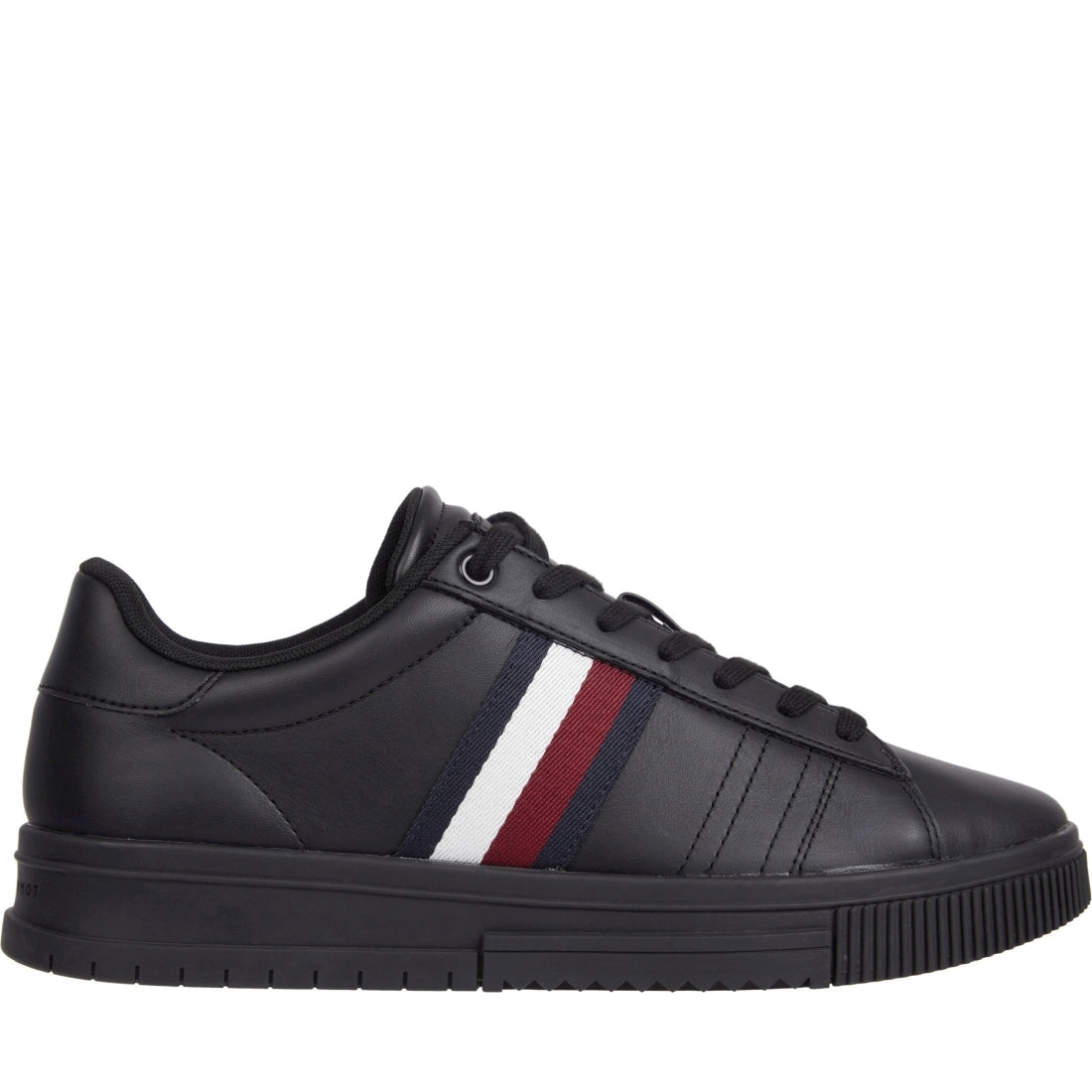 Tommy Hilfiger mens black supercup sport shoe | Vilbury London